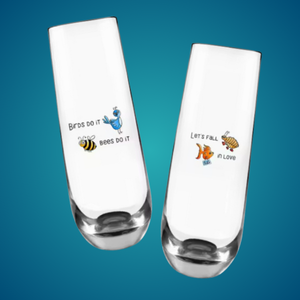 Stemless Champagne Glasses| "Let's Do It"