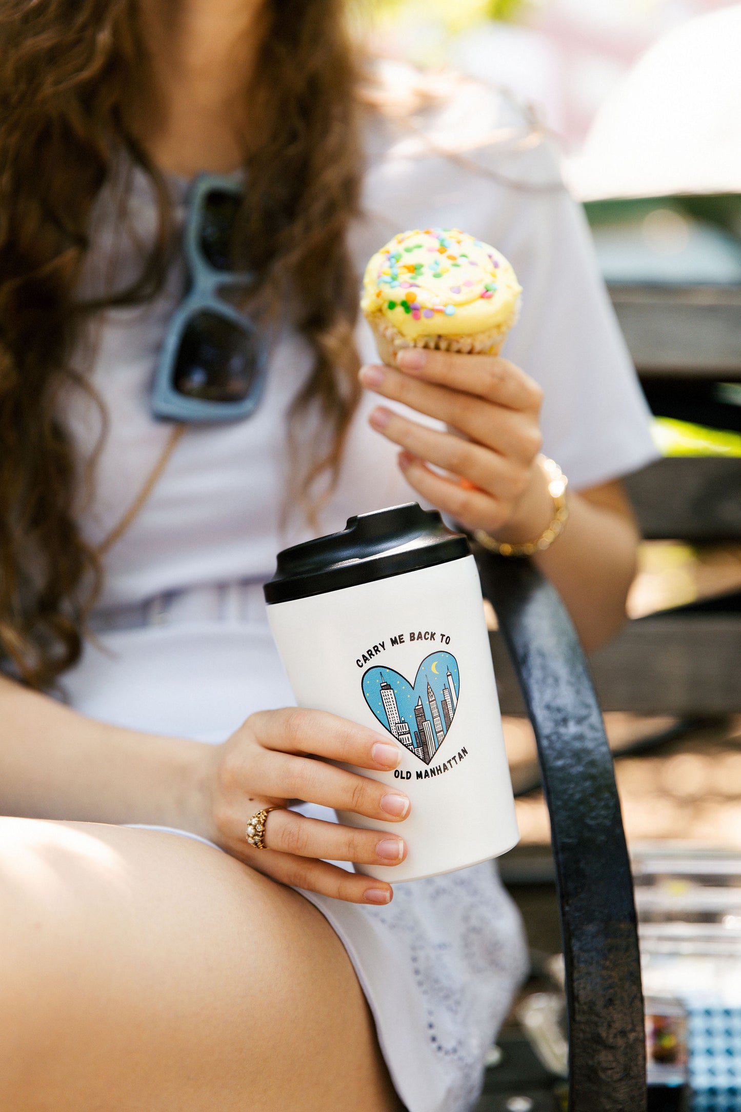 NYC tumblers and coffee