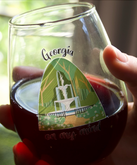 Stemless wine glass "Georgia On My Mind"