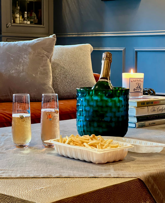 Stemless Champagne Glasses - "Let's Do It"