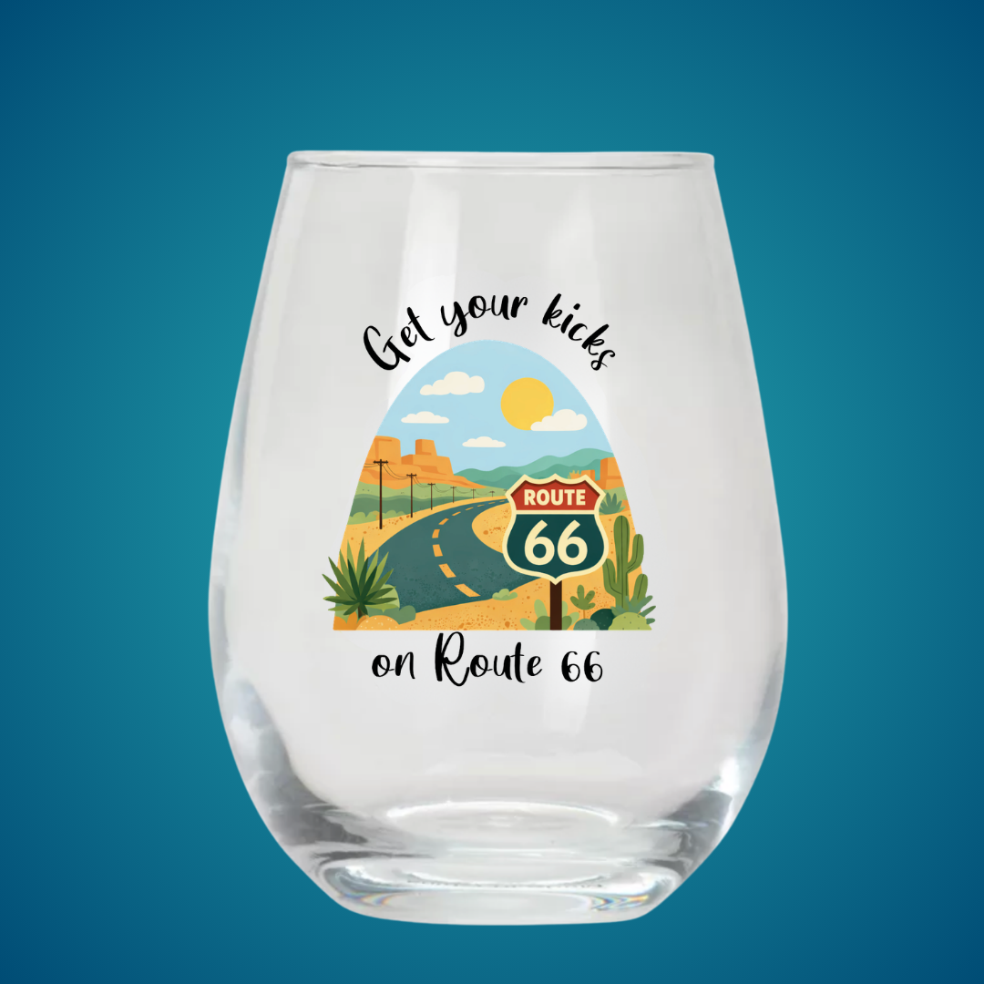 Moonlight in Vermont Stemless Wine Glass | Vermont Gift for Wine & Music Lovers