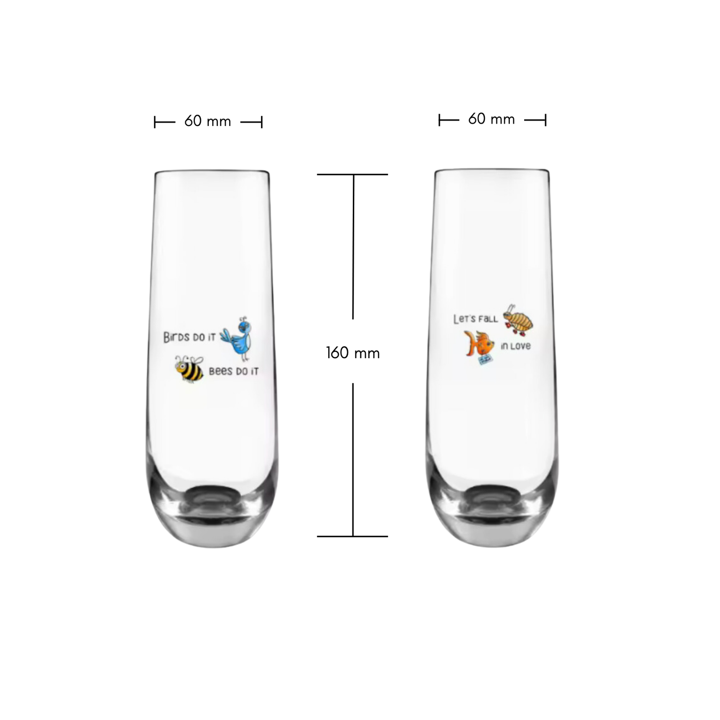 Stemless Champagne Glasses| "Let's Do It"