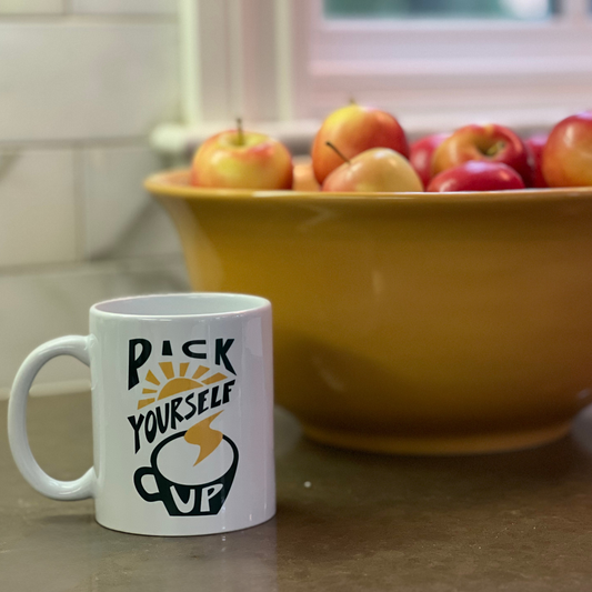 Pick Yourself Up Coffee Mug | Music-Inspired Ceramic Mug | Songbook Ink