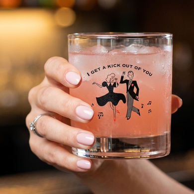 Hold Your Liquor Cocktail Glasses | Music-Inspired Barware for Entertaining “I Get a Kick Out Of You”