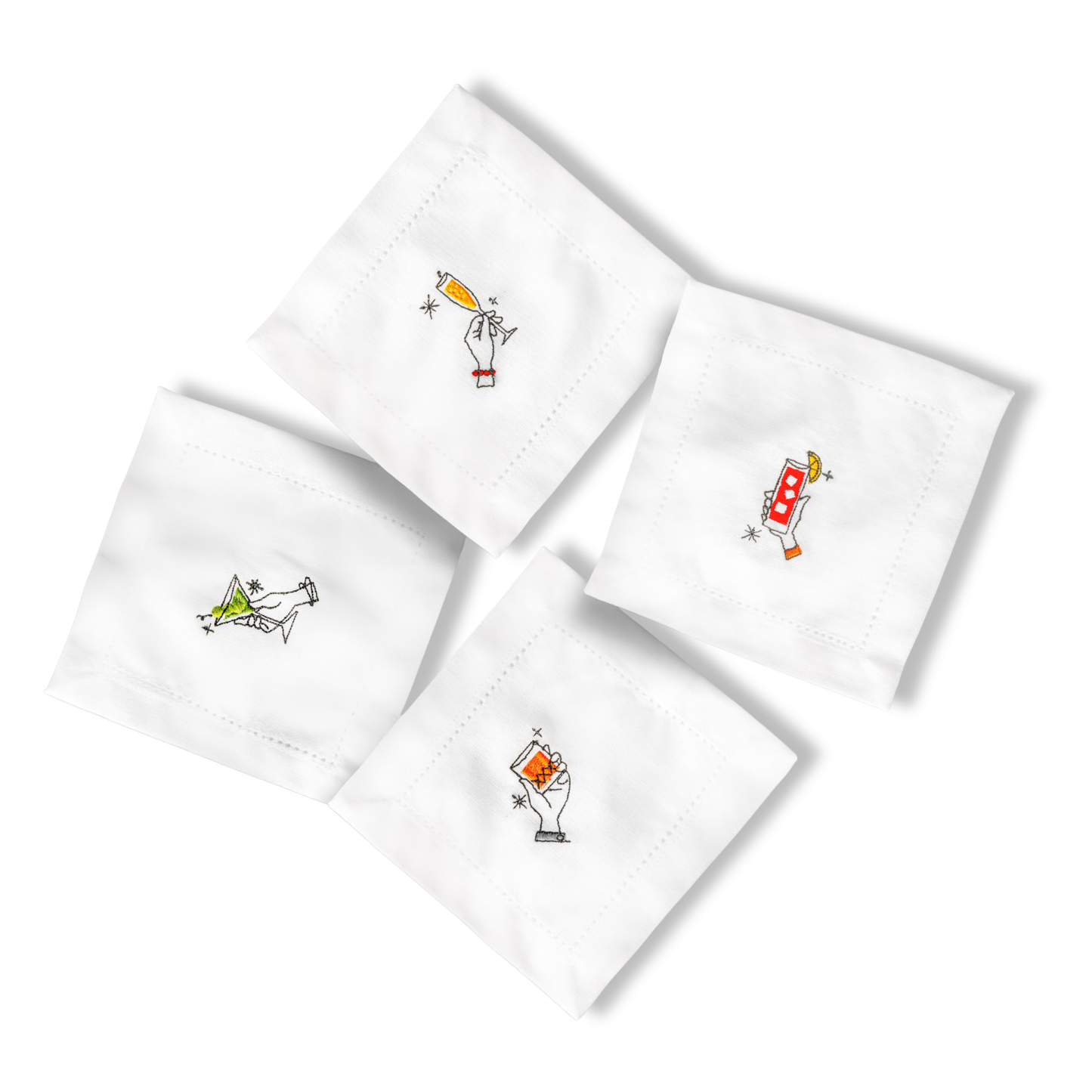 Songbook Ink Linen Cocktail Coasters, Set of 4 Fabric Coasters with Music Download of "Ain't We Got Fun"