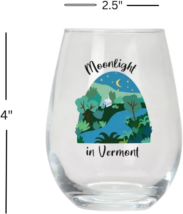 Stemless wine glass - Moonlight in Vermont