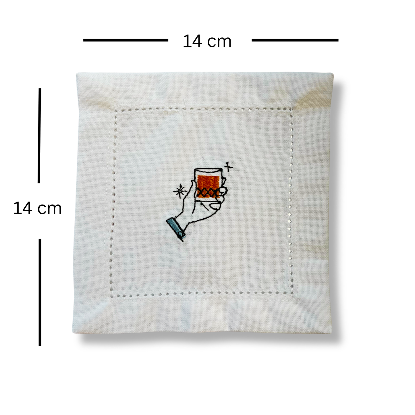 Songbook Ink Linen Cocktail Coasters, Set of 4 Fabric Coasters with Music Download of "Ain't We Got Fun"