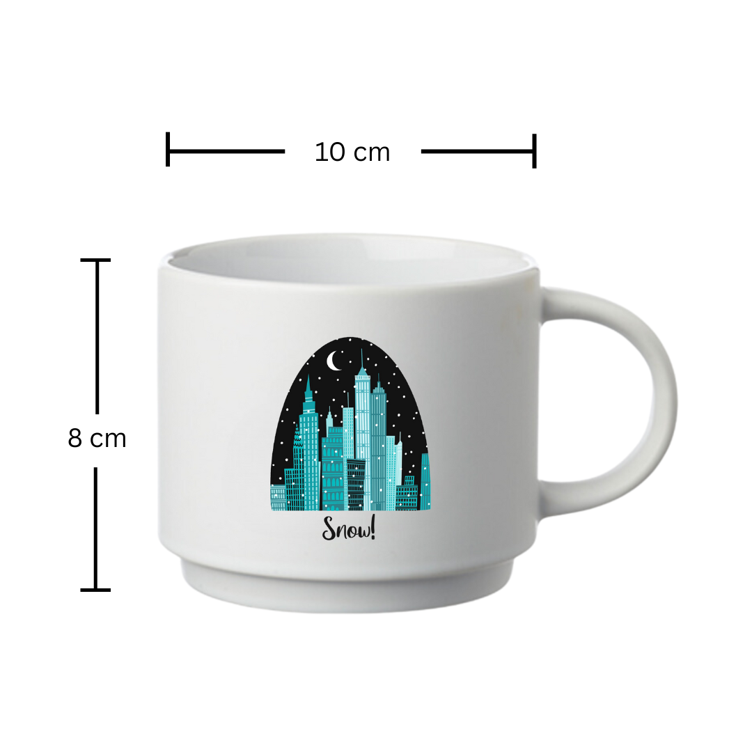 Coffee Mugs - stackable - set of four