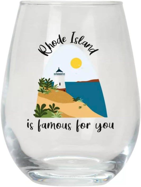 Stemless wine glass - Rhode Island Is Famous For You