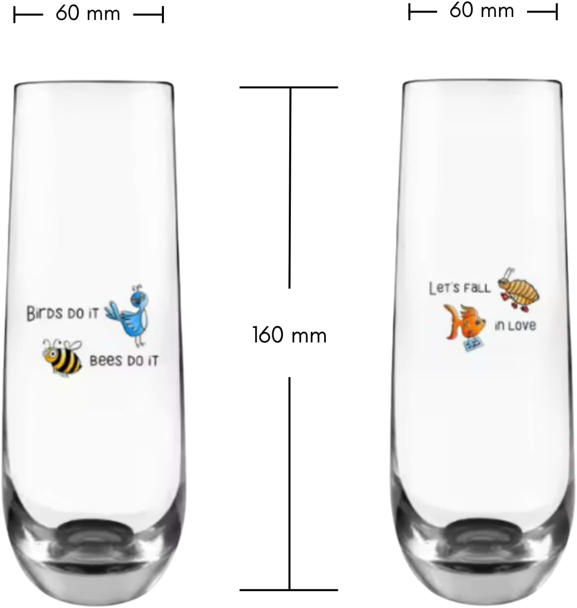 Stemless champagne flutes - Let's Do It