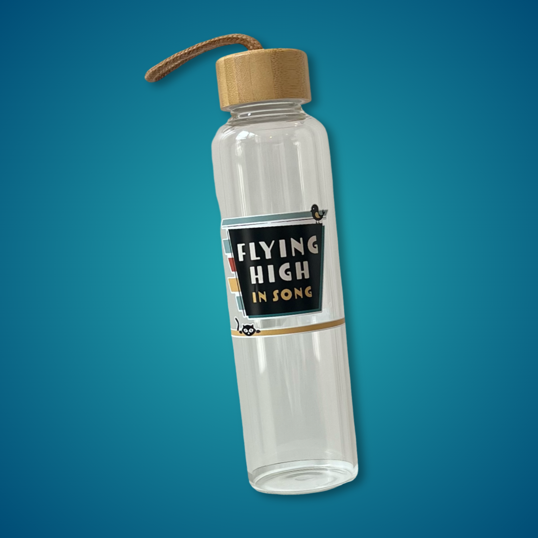 Flying High Glass Water Bottle