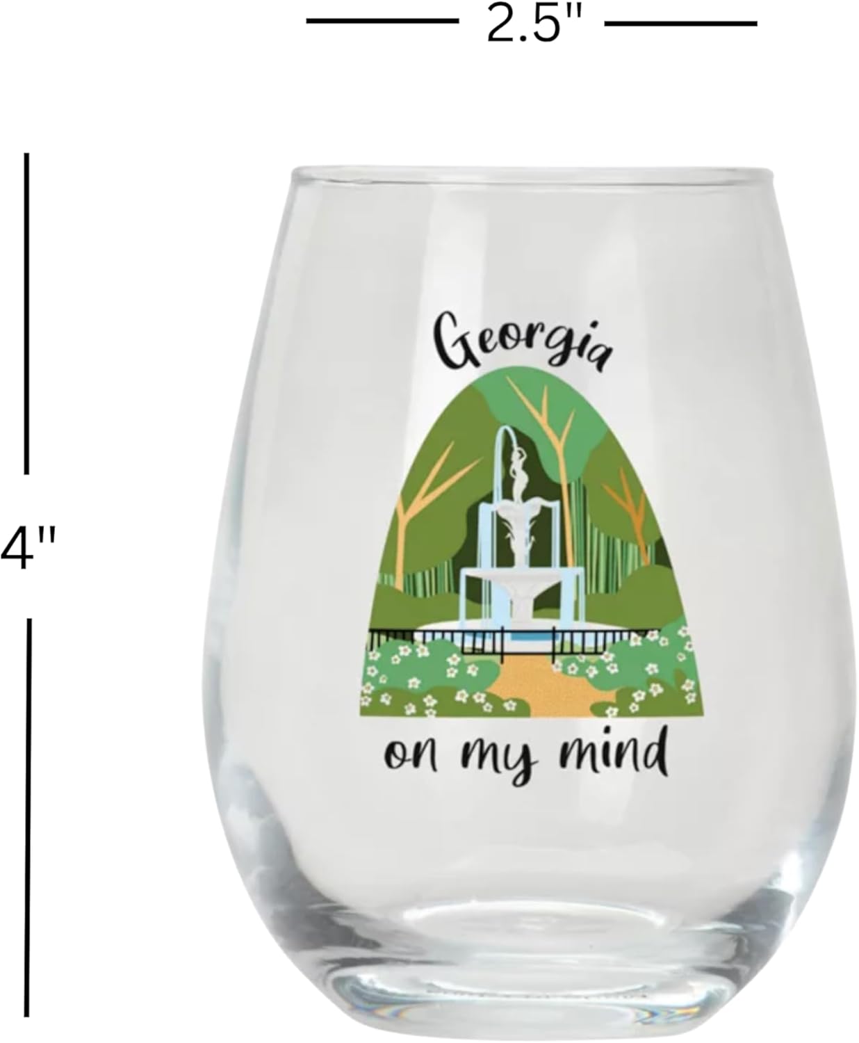 Stemless wine glass - Georgia On My Mind