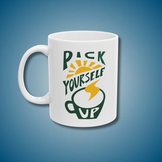 Pick Yourself Up Coffee Mug | Music-Inspired Ceramic Mug | Songbook Ink