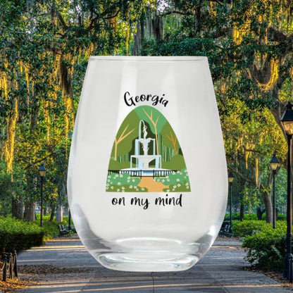 Stemless wine glass - Georgia On My Mind