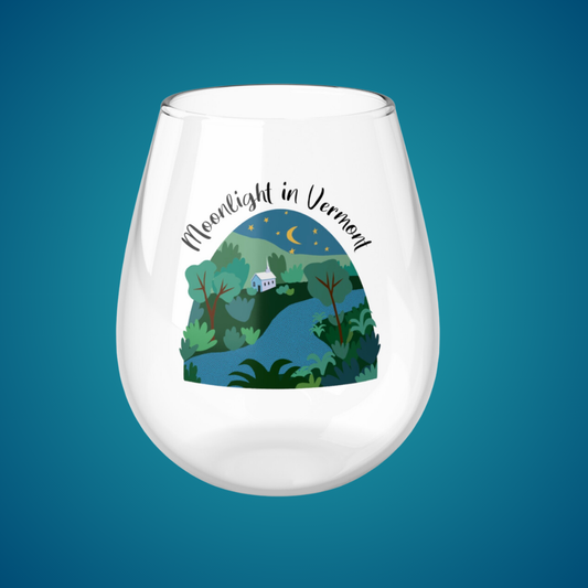 Stemless wine glass "Moonlight in Vermont"
