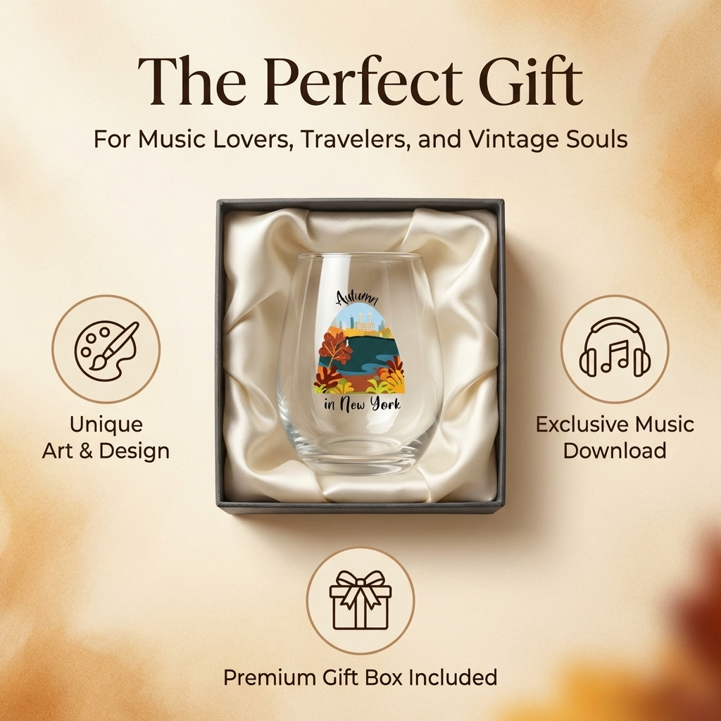 Stemless Wine Glasses for Music Lovers | Songbook Ink “I Left My Heart In San Francisco”