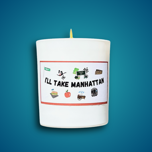 I'll Take Manhattan Apple Candle | New York Music Gift