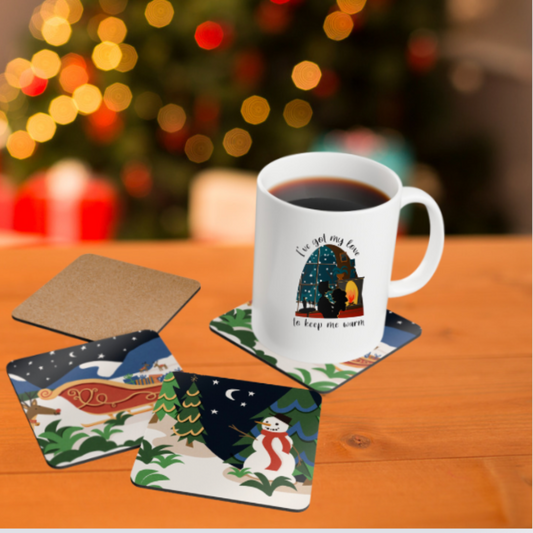Cocktail coasters - "Winter Wonderland"