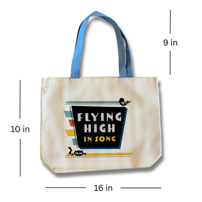 Flying High Tote Bag | Jazz Canaries Inspired Cotton Tote