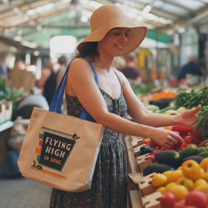 Flying High Tote Bag | Jazz Canaries Inspired Cotton Tote