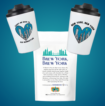 NYC tumblers and coffee