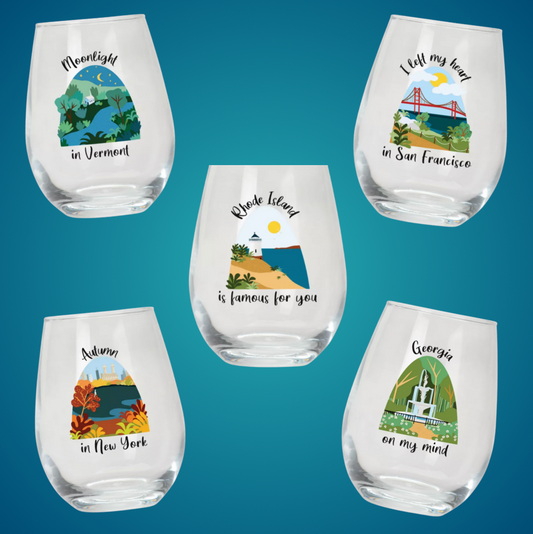 Stemless wine glasses - ROAD TRIP Series
