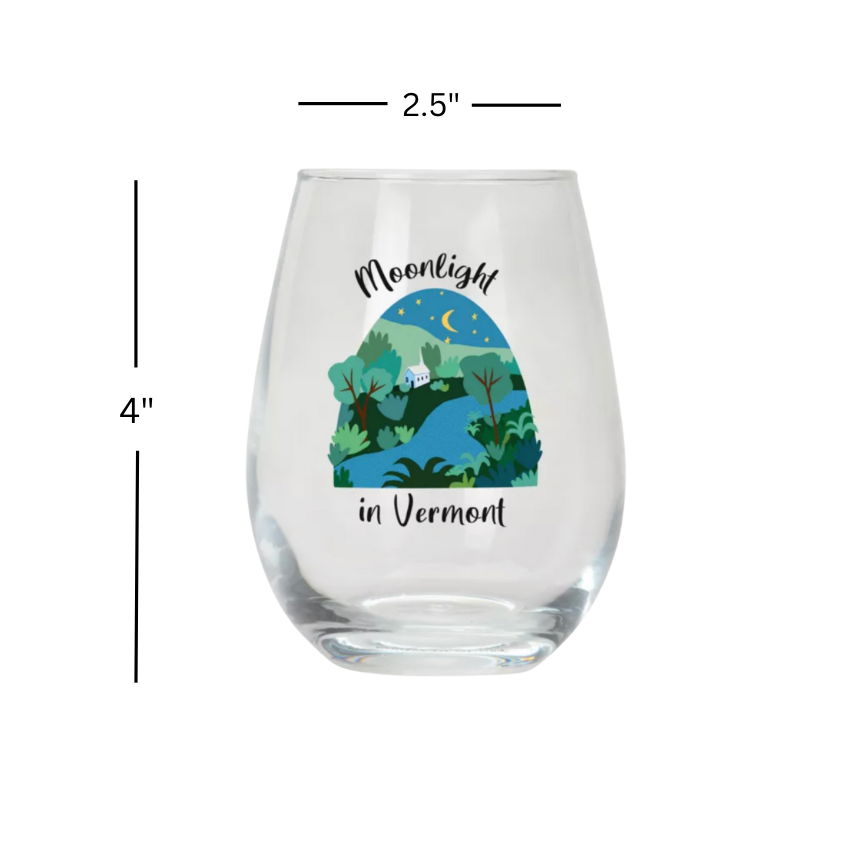 Stemless wine glass "Moonlight in Vermont"
