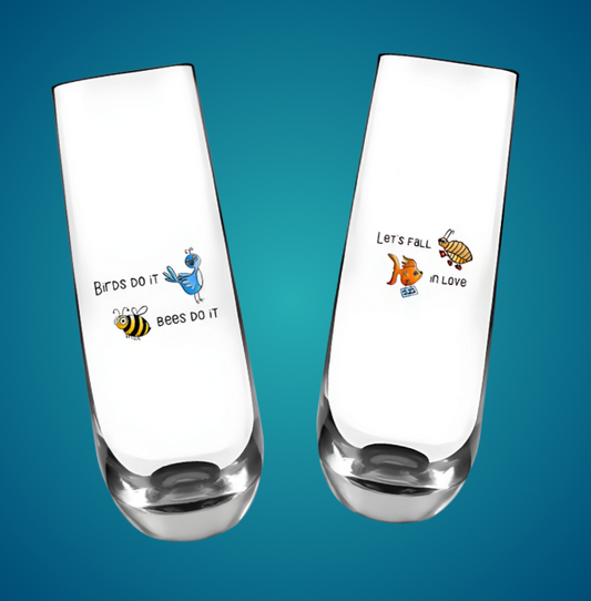 Stemless Champagne Glasses | "Let's Do It"