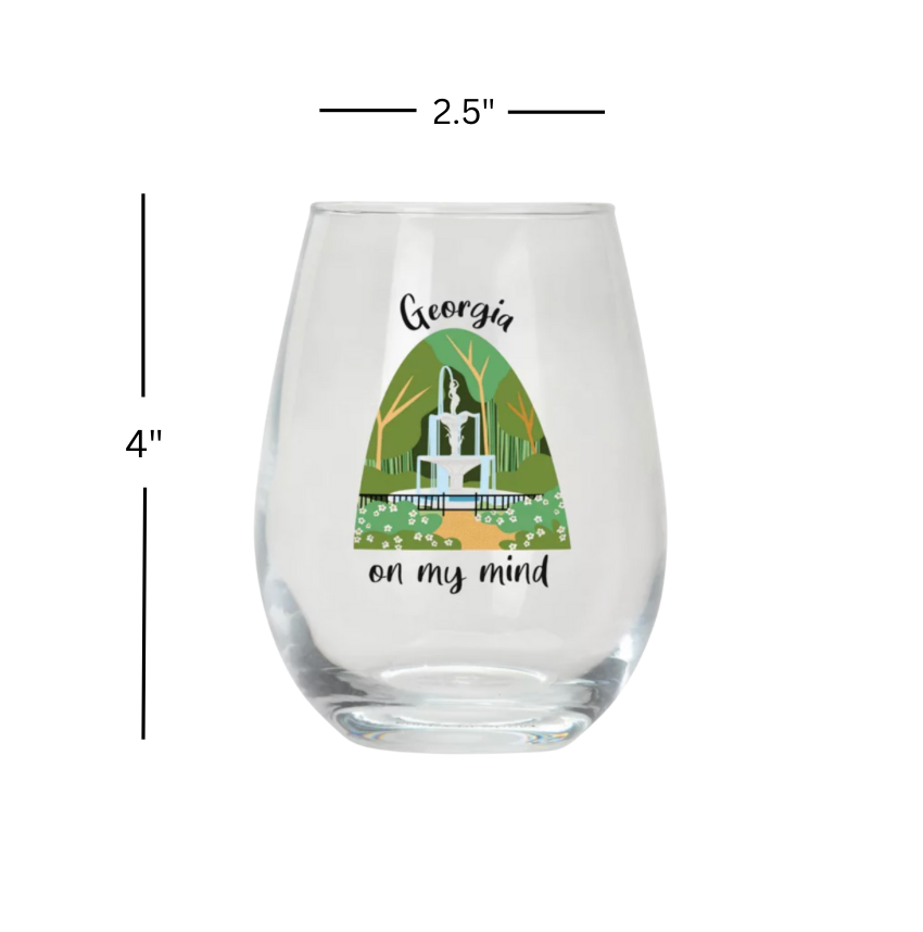 Stemless wine glass "Georgia On My Mind"
