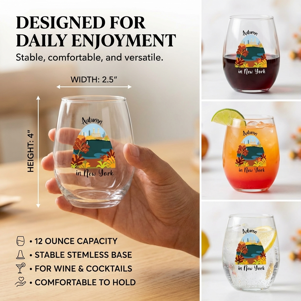 Stemless Wine Glasses for Music Lovers | Songbook Ink “I Left My Heart In San Francisco”