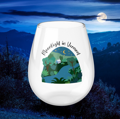 Stemless wine glass "Moonlight in Vermont"