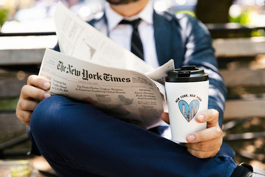 NYC tumblers and coffee