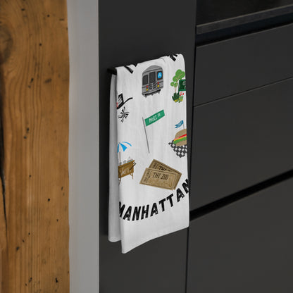 New York City Tea Towel | Manhattan Kitchen Towel with Music Download