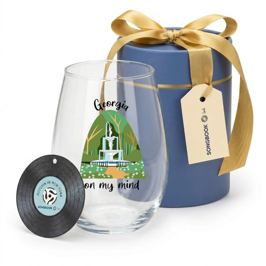 Stemless Wine Glasses for Music Lovers | Songbook Ink “Georgia On My Mind”