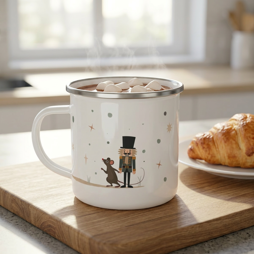 The Nutcracker Enamel Cup | Music Inspired Kids Christmas Mug