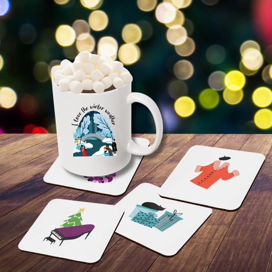 Cocktail coasters - "Marshmallow World"