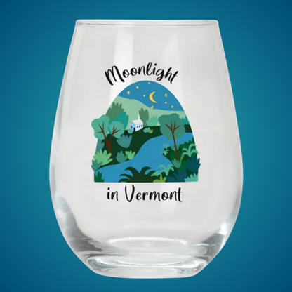 Stemless Wine Glasses for Music Lovers | Songbook Ink “Moonlight In Vermont”