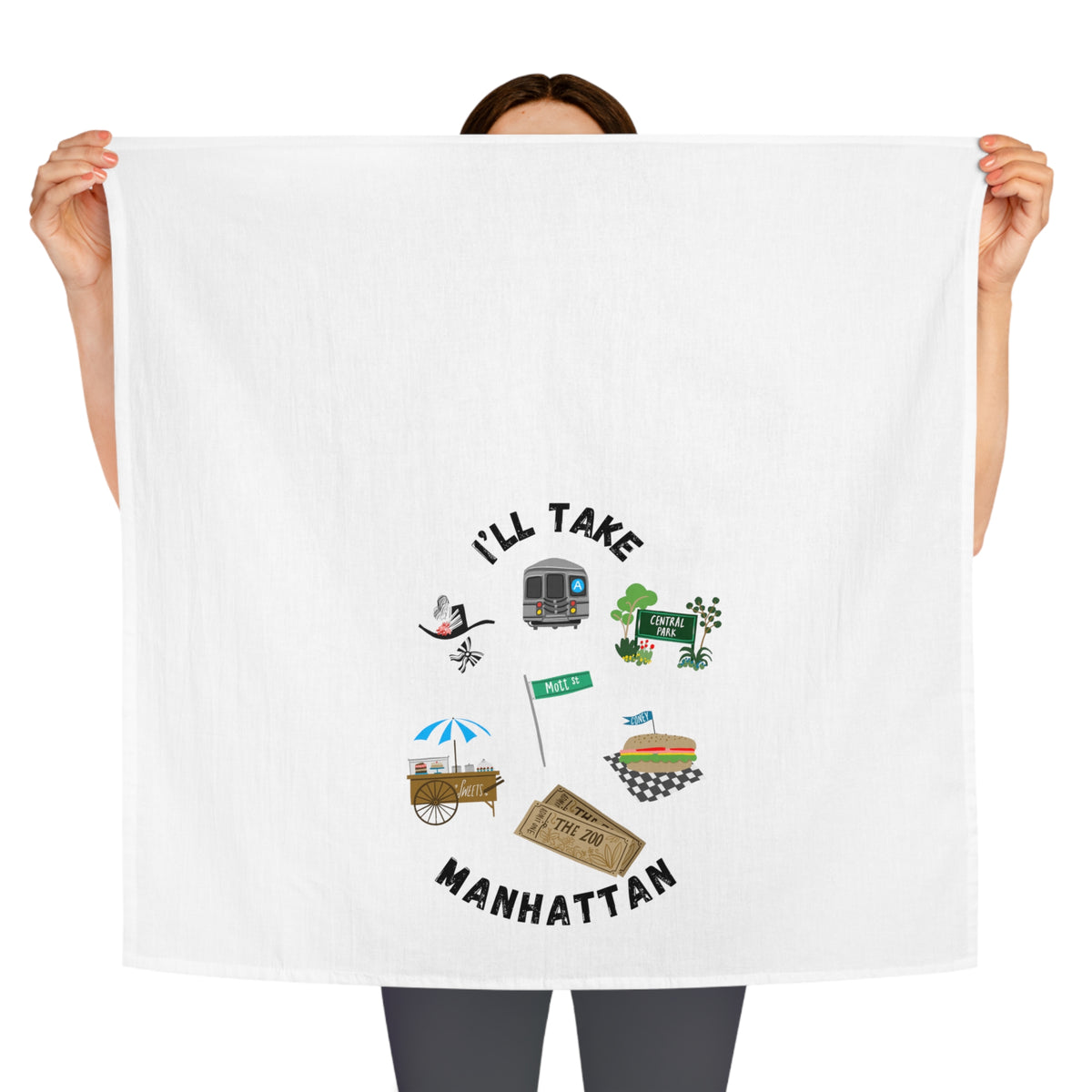 New York City Tea Towel | Manhattan Kitchen Towel with Music Download