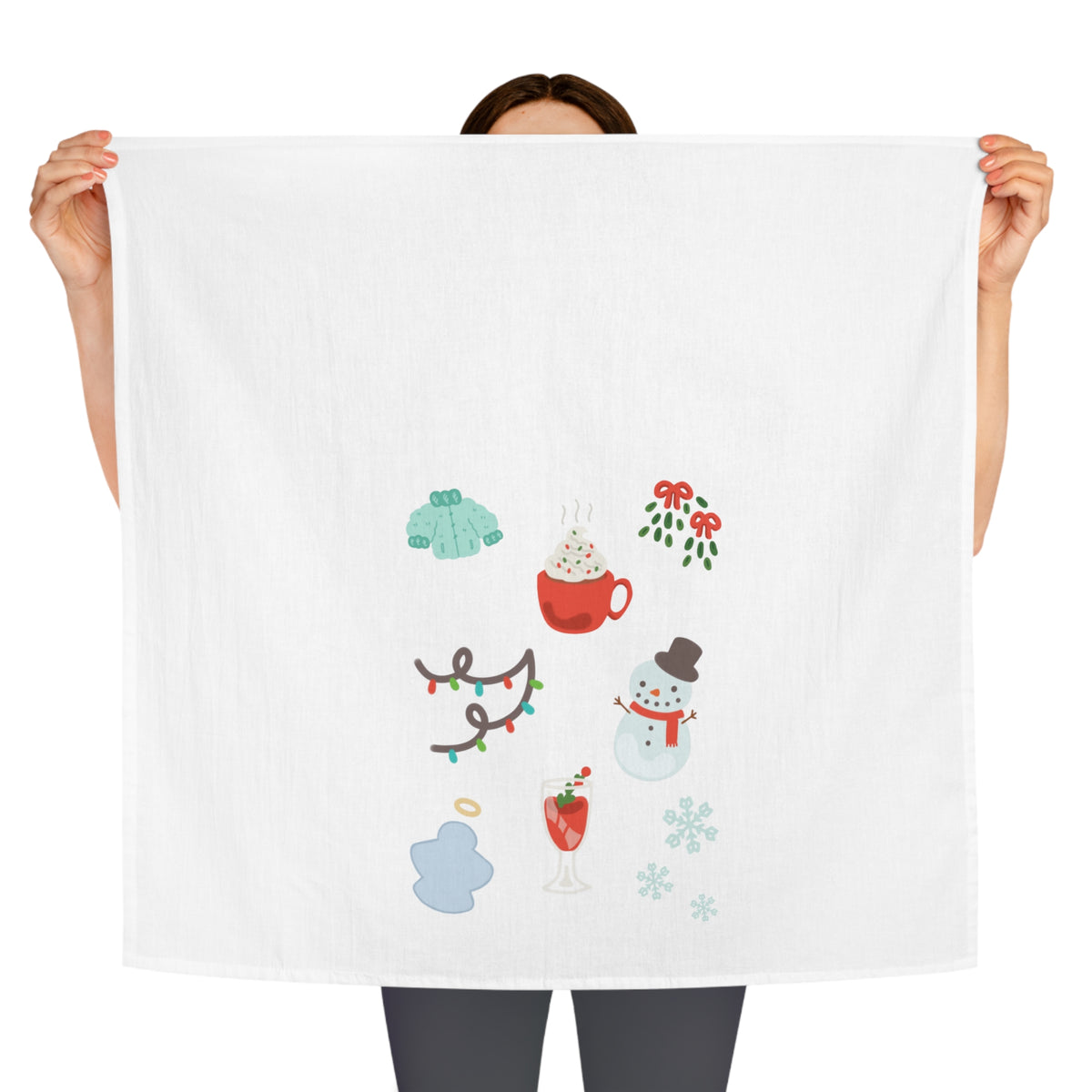 I Love the Winter Weather Tea Towel | Holiday Kitchen Decor