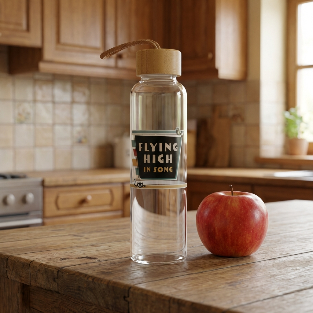 Flying High Glass Water Bottle